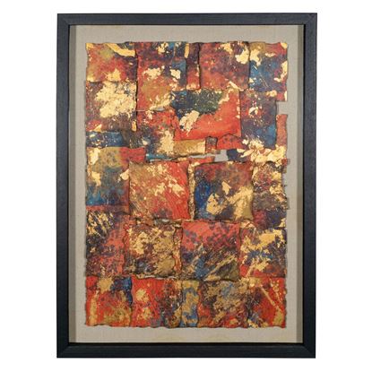 Picture of Gold Foiled Abstract Art Shadow Box Wall Décor(MS22664A)