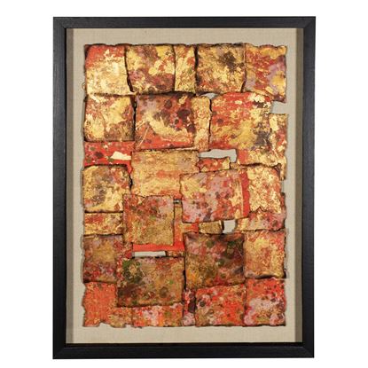 Picture of Gold Foiled Abstract Art Shadow Box Wall Décor(MS22664B)