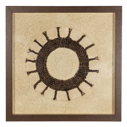 Picture of Handmade Paper Mache Art Brown Shadow Box Wall Décor(MS35403B)