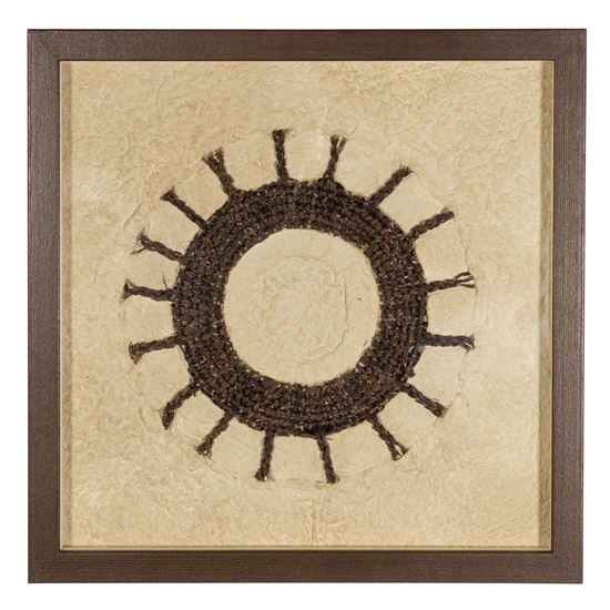 Picture of Handmade Paper Mache Art Brown Shadow Box Wall Décor(MS35403B)