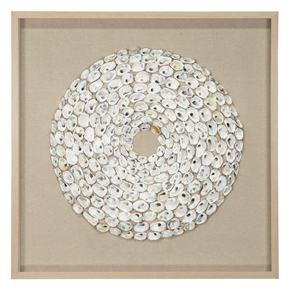 Picture of Oversized Oyster Shell Rings Shadow Box Wall Décor (MS47779B)