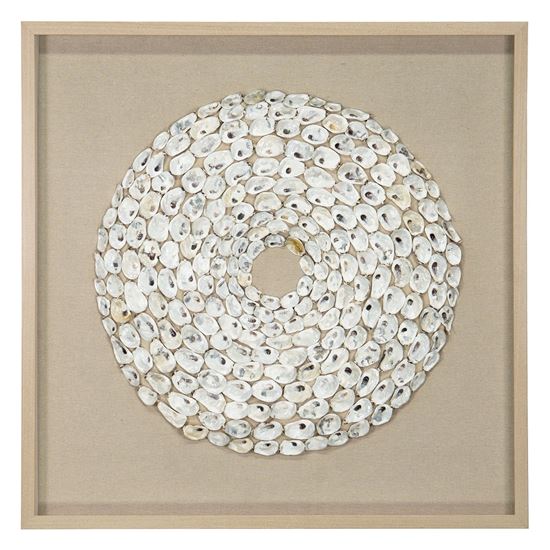 Picture of Oversized Oyster Shell Rings Shadow Box Wall Décor (MS47779B)