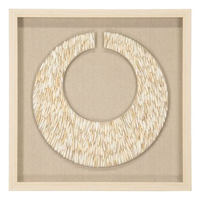 Picture of Pearl Oyster Shell Tribal Necklace Shadow Box Wall Décor (MS55745A)