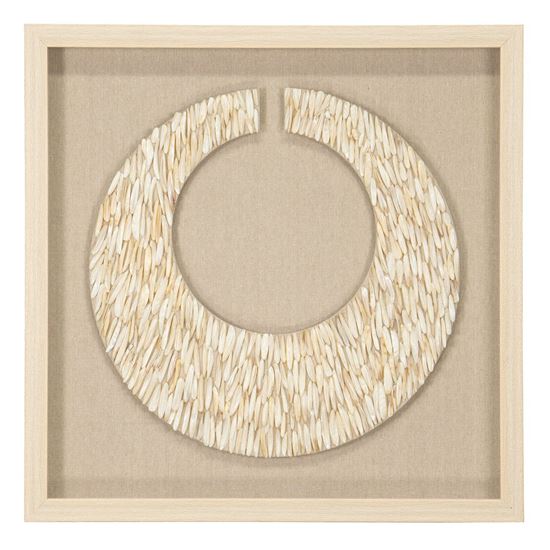 Picture of Pearl Oyster Shell Tribal Necklace Shadow Box Wall Décor (MS55745A)