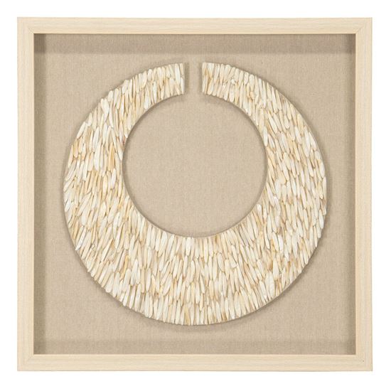 Picture of Pearl Oyster Shell Tribal Necklace Shadow Box Wall Décor (MS55745A)