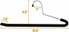 Picture of HUJI Extra Long Heavy Duty Open Ended Ergonomic Easy Slide Non-Slip Wrinkle Free Foam Coated Metal Pants Hangers Trouser Organizers (Reversed Hook) Set of 10
