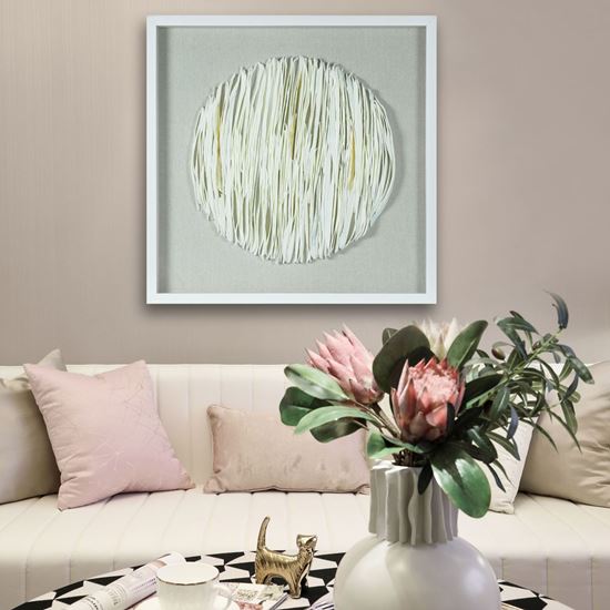 Picture of White Clay Shadow Box Wall Décor (MS56029A) 31.50" L x 31.50" H
